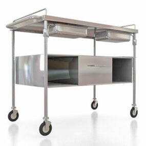 Stainless Steel Medical Cart 3d model