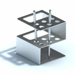 Portalápices de acero inoxidable para oficina modelo 3d