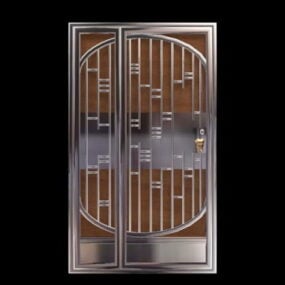 Mô hình 3d cửa an ninh gia đình bằng thép không gỉ