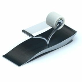 Stainless Steel Office Tape Dispenser 3d model