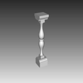 Indoor Stairs Baluster 3d model