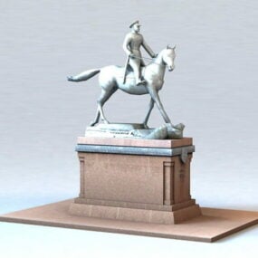 Sovětská socha Georgy Žukov 3D model