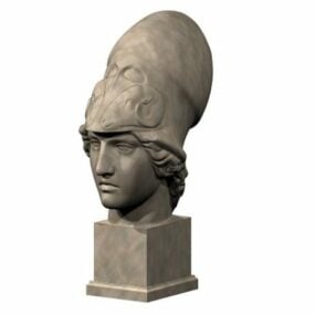Vintage Palas Atenea Statue 3d model