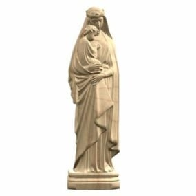 3д модель Итальянской статуи Богородицы