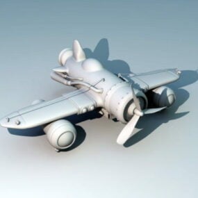 Steampunk Airplane 3d model