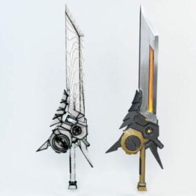 Scifi Steampunk Sword 3d-modell
