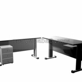 Kancelářský nábytek Ocelový stůl 3D model
