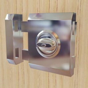 Small Home Steel Door Lock 3d model