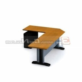 Steel Frame Office Furniture Computer Desk 3d model