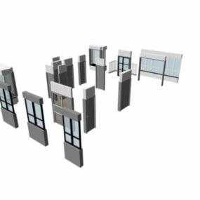Rahmenfensterkollektion 3D-Modell