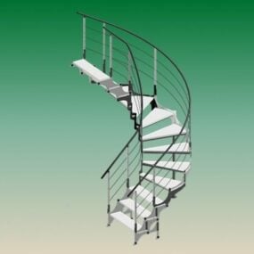 3д модель винтовой лестницы из стального материала