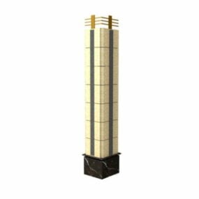 3д модель украшения каменной колонны