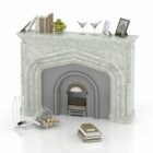 Stone Fireplace Antique Home Decorations