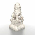 Outdoor Stone Lion Statue