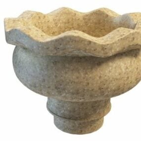 Jardinera de urna de piedra de jardín modelo 3d