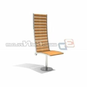 مدل سه بعدی صندلی میله پشتی صاف