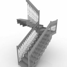 Housing Straight Staircase Design 3d model