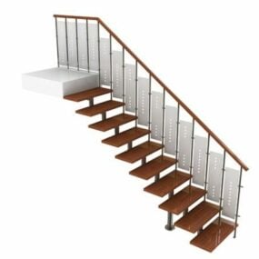Jednoduchý 3D model návrhu rovných schodů