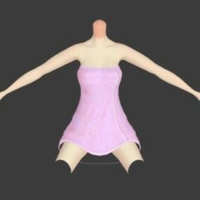 Moda damska Sukienka bez ramiączek Model 3D