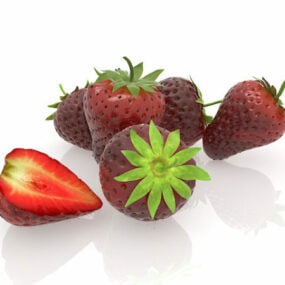 딸기 과일 3d 모델