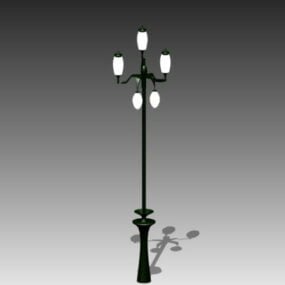 City Street Light With Lamps 3d model