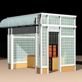 Street Retail Kiosk Shop 3d model