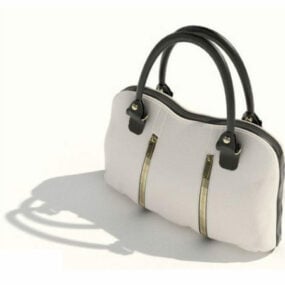 Street Fashion White Handbag 3d model