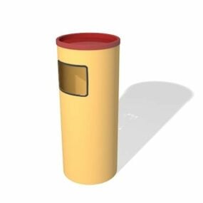 Cylinder Street Waste Bin 3d-modell