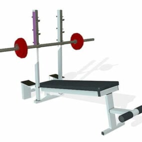 3д модель скамьи для фитнеса, силы и веса