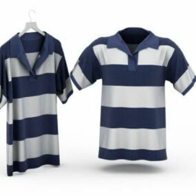 Clothes Striped T-shirts 3d model