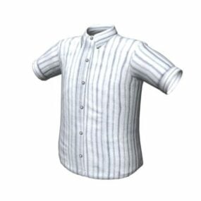 Striped Shirt Men Clothing 3d model