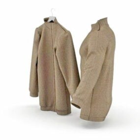 Modne damskie kurtki w paski Model 3D