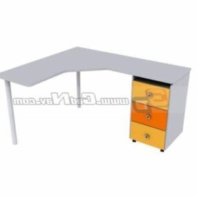 3д модель мебели углового кабинета