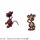 Ratón de dibujos animados de peluche