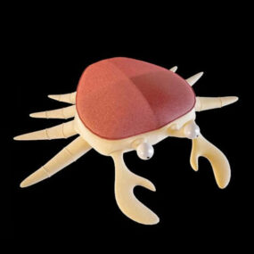 Travesseiro de animal de caranguejo empalhado modelo 3d