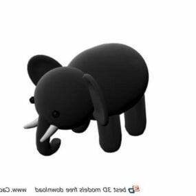 Model 3d Mainan Gajah Sumbat