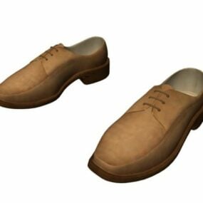 Chaussures Derby en Daim pour Homme modèle 3D
