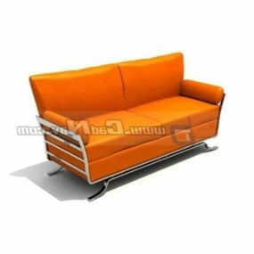 Meubles de canapé de couleur orange modèle 3D