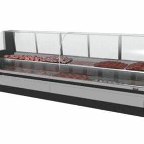 超市食品展示冰箱3d模型