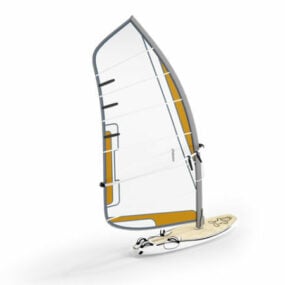 Bateau de surf à voile modèle 3D