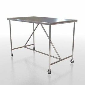 Hospital Surgical Stainless Steel Table 3d model