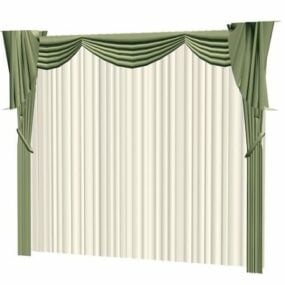 Swag Valances Curtain With Sheer 3d model