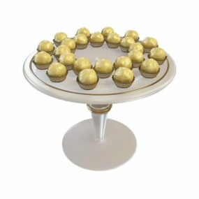 مدل 3 بعدی تزیین توپ های شکلاتی شیرین