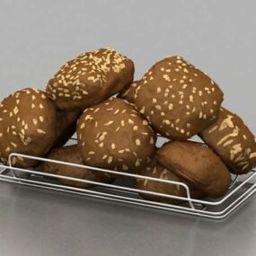 Taart Zoet chocoladebrood 3D-model