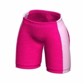 Shorts de natação rosa menina modelo 3d