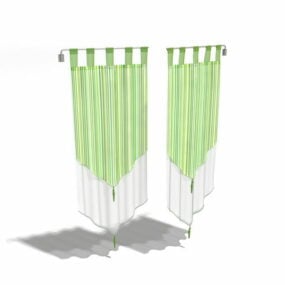 Swing Arm Green Curtain 3D-malli