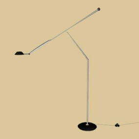 Lámpara de pie para sala de estar con brazo oscilante modelo 3d