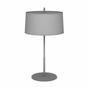 Bedroom Table Lamp With Drum Shade 3d model