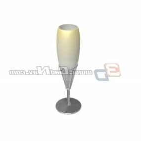 مدل سه بعدی لامپ شیشه ای میز شراب
