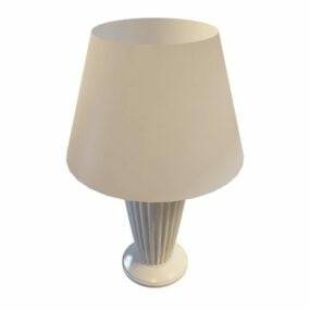 Bedroom Table Lamp Cream Shade 3d model